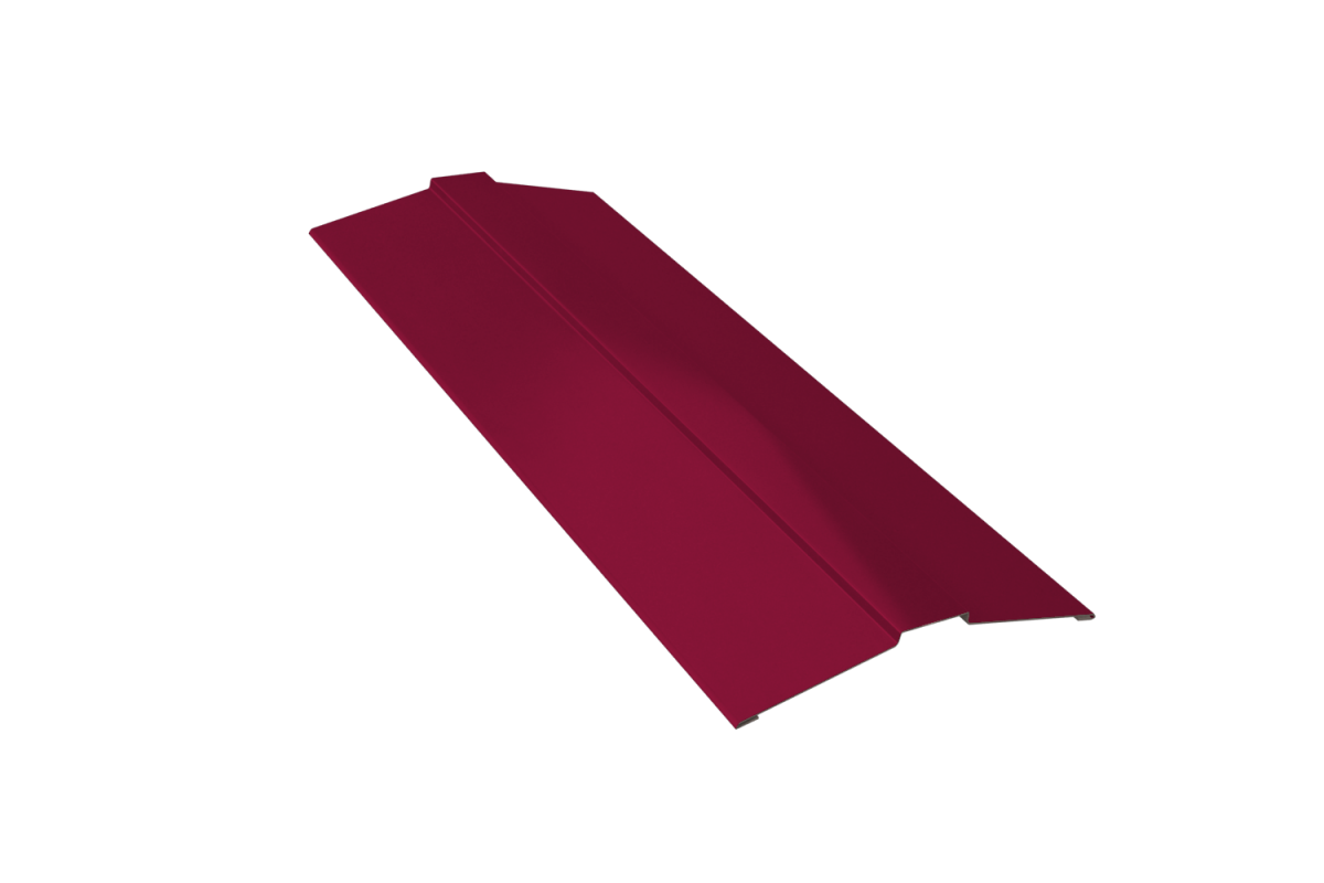 Планка конька плоского бордо 150х150х2000 мм ПЭ-3005