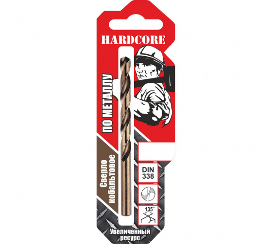 Сверло по металлу 6.0x93 мм, кобальтовое, 