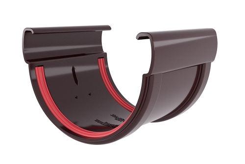 Соединитель желобов Дизайн 135 шоколадный RAL 8017 Grand Line