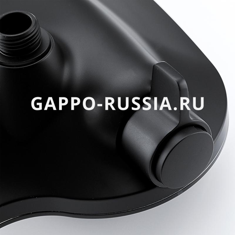 Душевая система GAPPO с верхним душем и ручной лейкой (черный) G2495-86  NEW