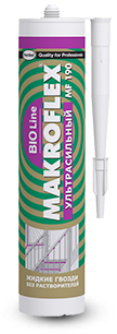 Клей жидкие гвозди МАКРОФЛЕКС BIO LINE Ультрасильный прозрачный 280 гр  MF190