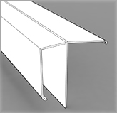 Угол Белый F- образный широкий 45 мм 3 м