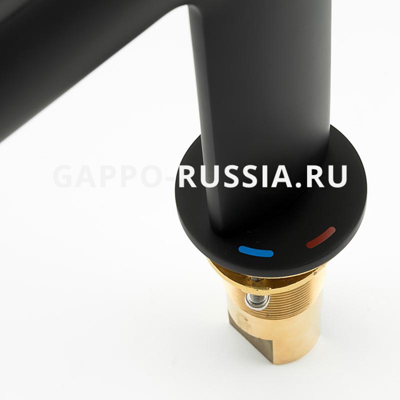  Смесительдля раковины  GAPPO.шар.d-25 (черный) арт.G1052-86