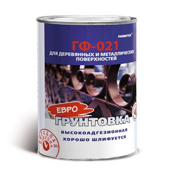 Грунтовка ГФ-021 серый 0,8кг FARBITEX