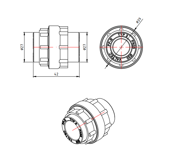Муфта разъёмная соединительная 20 PP-R VALTEC (VTp.763.0.020)