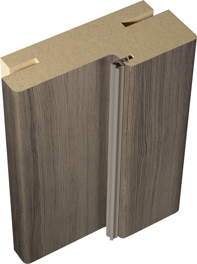 Дверная стойка экошпон 74х30х2100мм телескопическая Дуб серый VELLDORIS