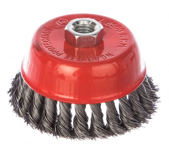 Корщетка-чашка 75 мм, витая, с наклоном, гайка М14  УСП  39457