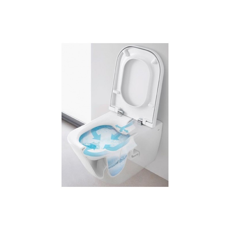 Унитаз подвесной, Roca GAP CleanRim  NEW безободковой 350 х 540 мм арт.734647L000+7801472004  