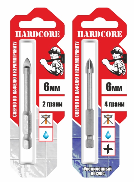 Сверло по кафелю и стеклу 4 мм, 