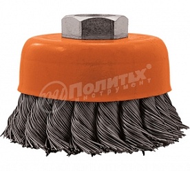 Чашка 125 мм  щетка-крацовка сталь круч пров 0,5мм М14  Pobedit. 2128125