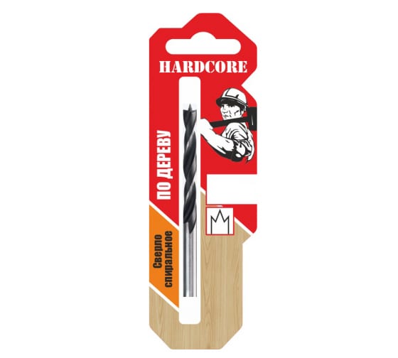 Сверло по дереву, 10 х 133 мм, двухспиральное 