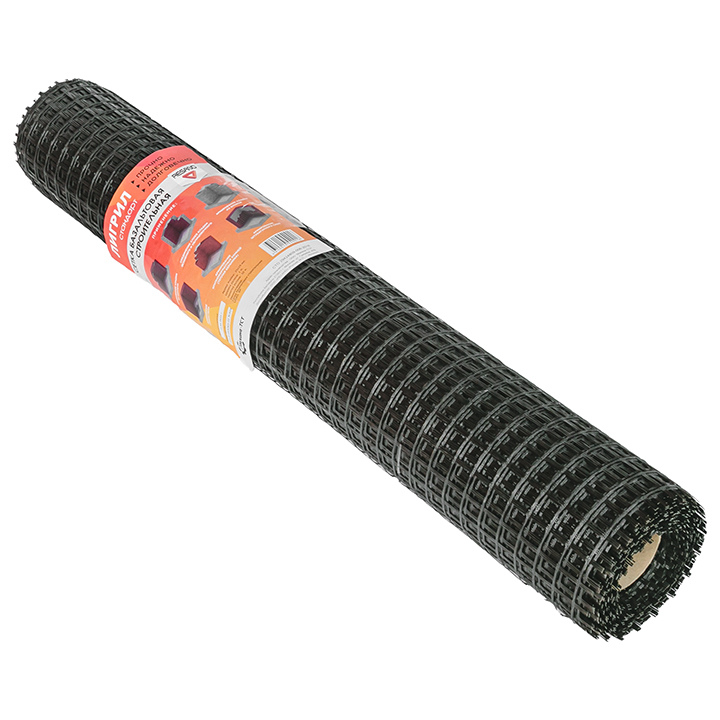 Сетка базальтовая строительная  для кладочных и связевых работ 25х25мм  (1х50м) 30 кН