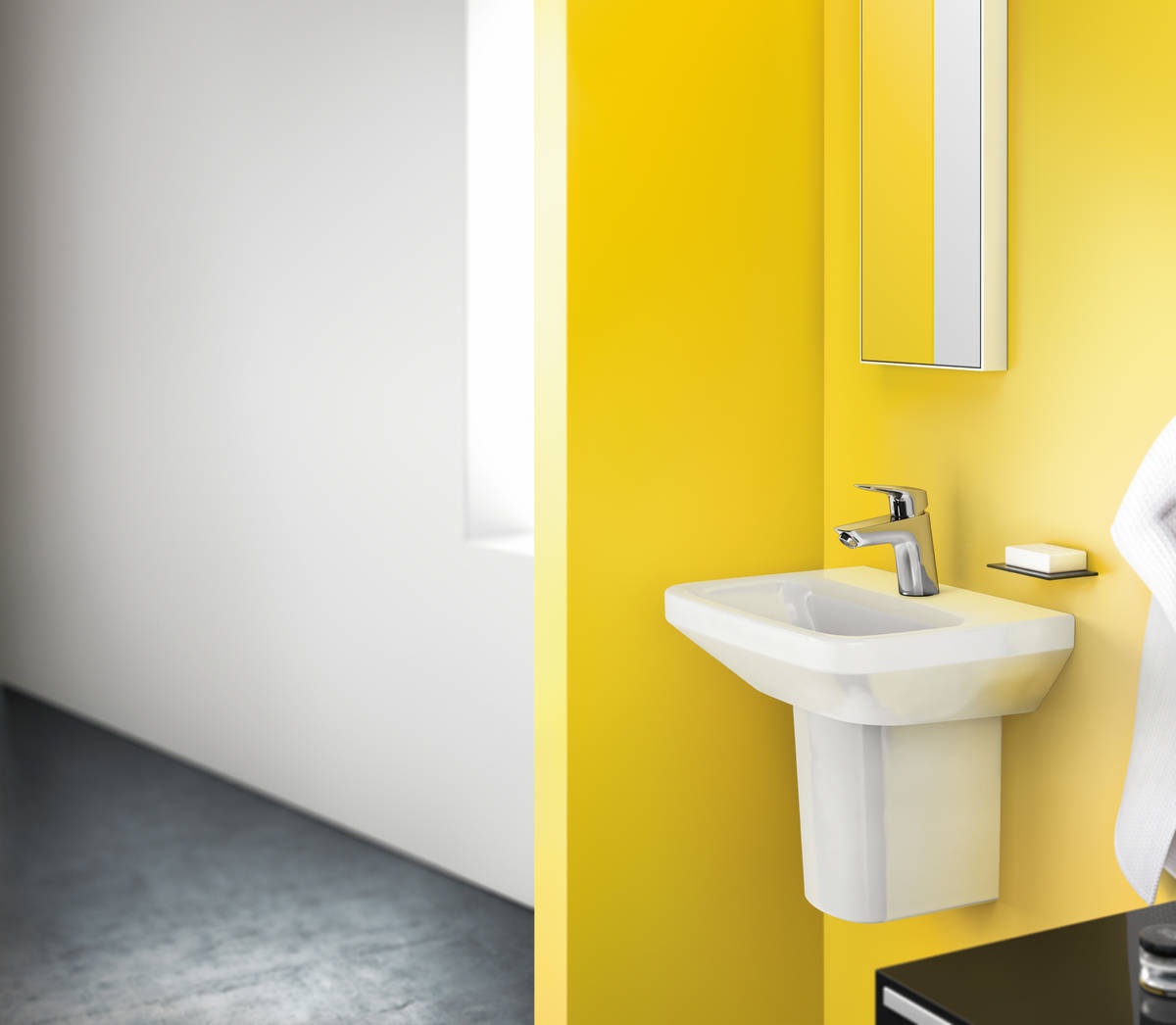 Смеситель для раковины HANSGROHE (Logis) 70 с донным клапаном, арт.71070000 АКЦИЯ