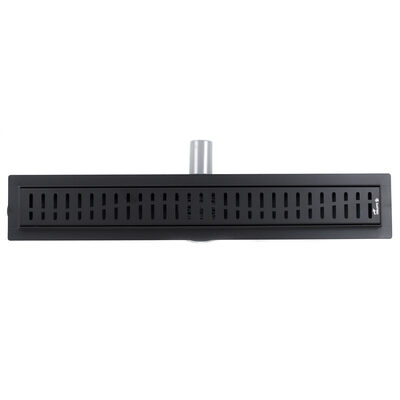 Линейный душевой трап SANTREK AQUA С-70600 BLACK нерж 70*600мм (гор. выпуск 360 гр, ф40) черн.мат. сухой затвор и гидрозатвор