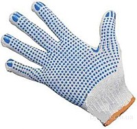 Перчатки ХБ пятинитка с ПВХ ( Точка ) пара