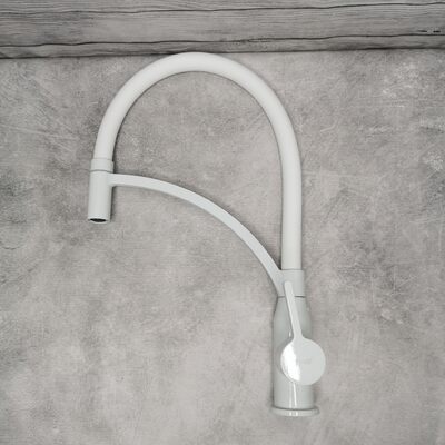 Смеситель для кухни Frap гибкий излив (белый) F4552-8 АКЦИЯ