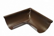 Угол желоба наружный коричневая Д 125 мм ПЛД-02-8017