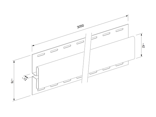 Соеденительная планка (Н-профиль) SVР-18  сосна 3,05 м VOX (5 шт.уп.)