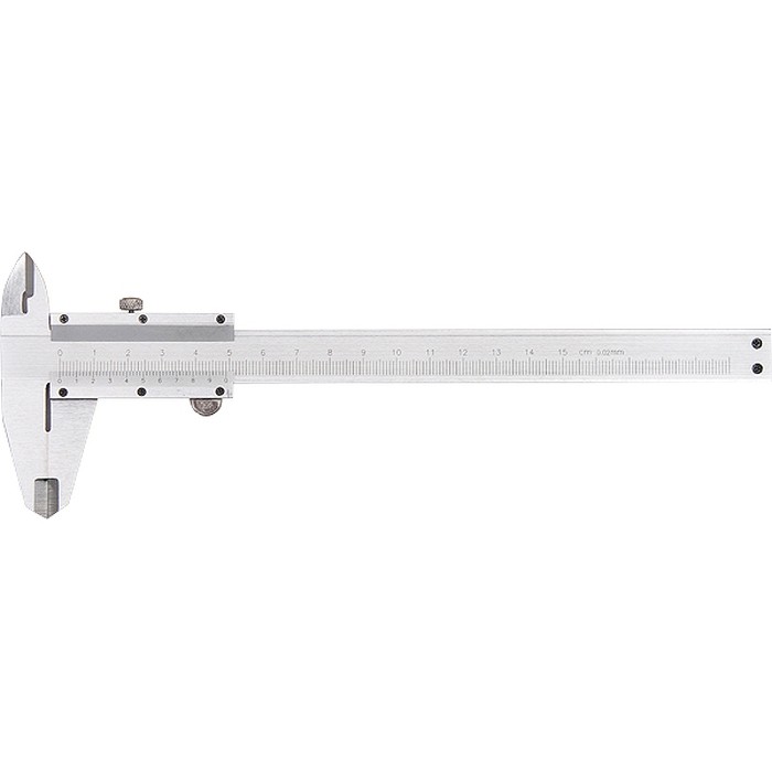 Штангенциркуль 150мм стальной, цена деления 0,02 мм, металлический, с глубиномером// Matrix, 316315