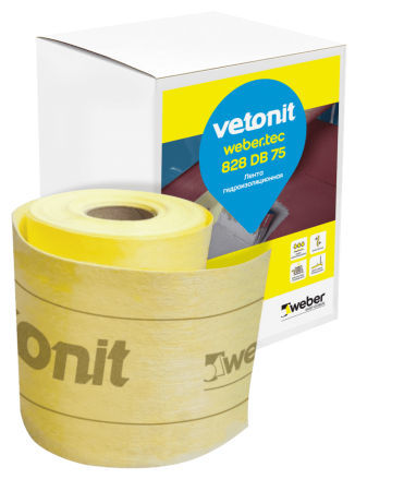 Лента гидроизоляционая эластичная ТЕК 828 DB75  10м ВЕТОНИТ