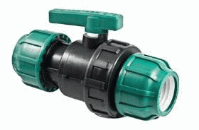 Кран шаровый разъёмный ПНД (PN10) 40