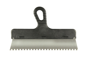 Шпатель фасадный зуб  8 Х 8 мм  нерж 300 мм пласт ручка 