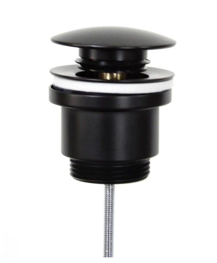 Донный клапан для раковины Click-Clack без перелива FRAP F62-7 Чёрный