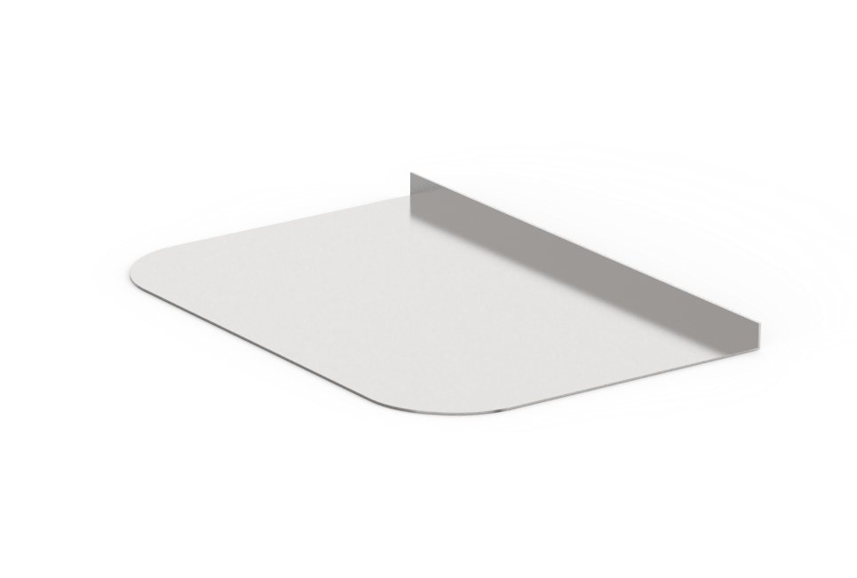 Лист предтопочный 1000х500 мм зерк. нерж. 0,5мм