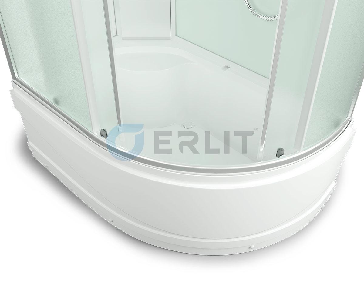 Душ кабина Erlit 120*80*215 арт.ER3512TPL-C3 (L)матов/стекло  высокий поддон тропич душ, ручной душ АКЦИЯ