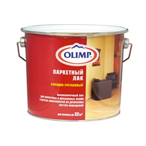 Лак паркетный матовый, 0.9л Олимп