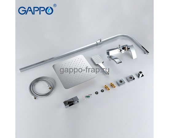 Душевая система GAPPO с верхним душем и ручной лейкой (хром) G2407