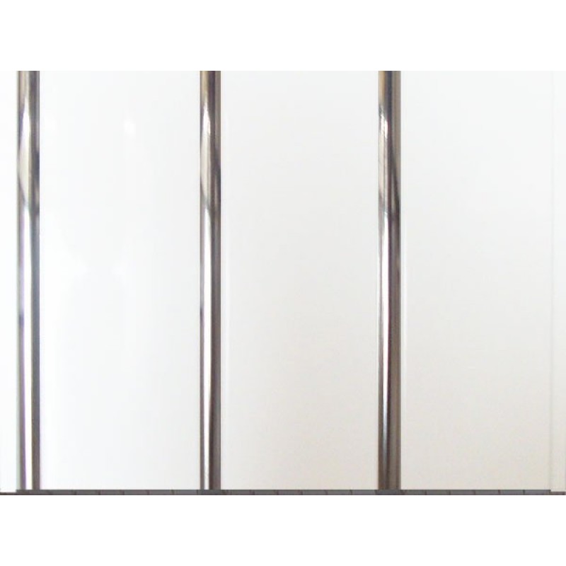 Панель ПВХ Софито 3 полосы серебро 240х3000 мм (10 шт.уп)