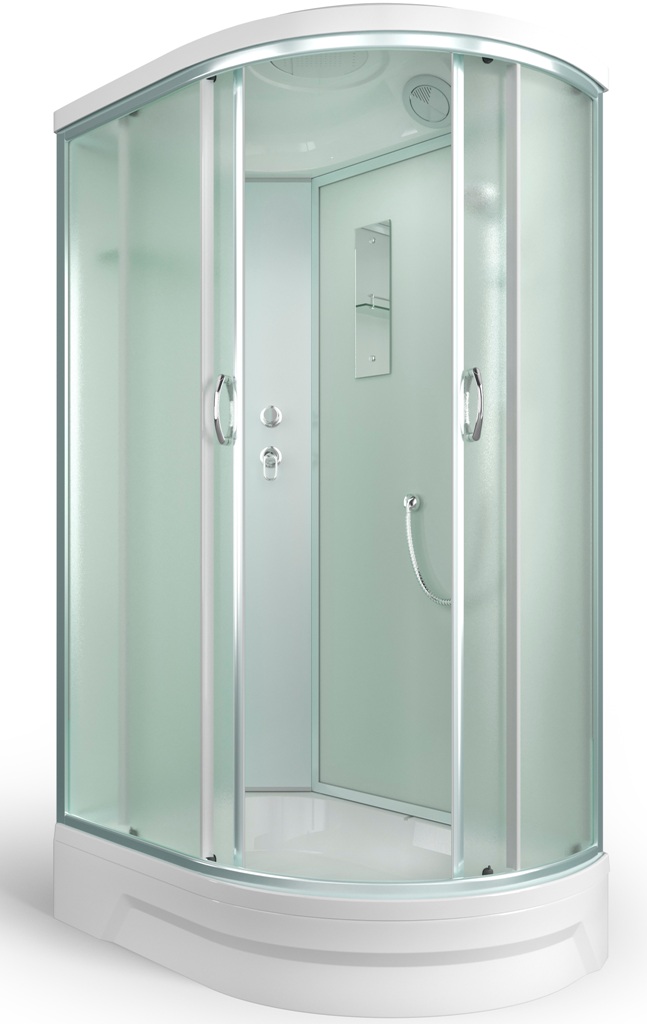 Душ кабина Erlit 120*80*226 арт.ER351226L-C3 RUS матов/стекло средний  поддон 26 см  тропич душ, ручной душ, (Левая) 
