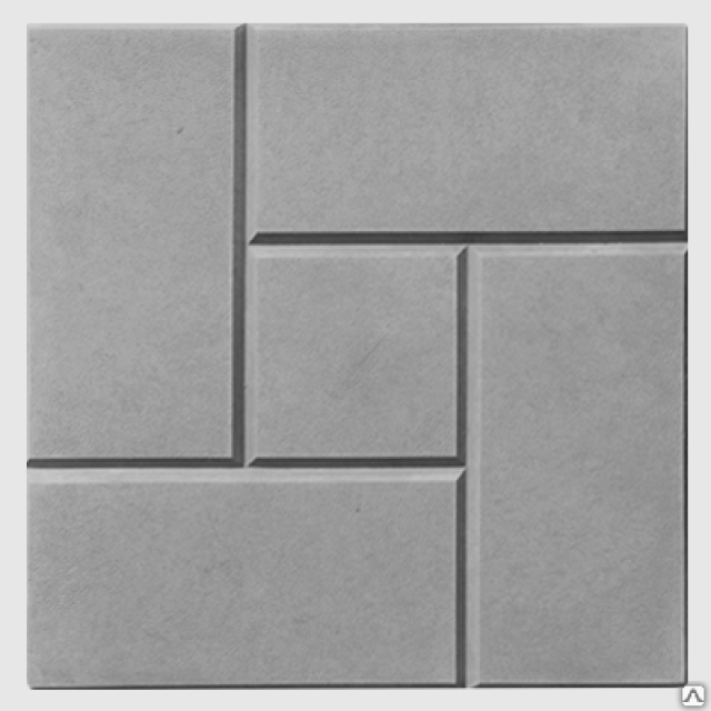 Плитка тротуарная Калифорния 300*300*30 серая/поддон 216 шт