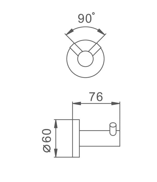 Крючок двойной FRAP F30205-2 (чёрный) нерж сталь SUS304