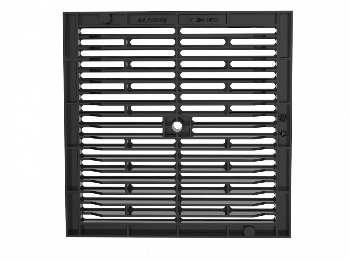 Решетка для дождеприёмника пластиковая SteeStart 300х300 А15 черная STEELOT арт.Р3030В