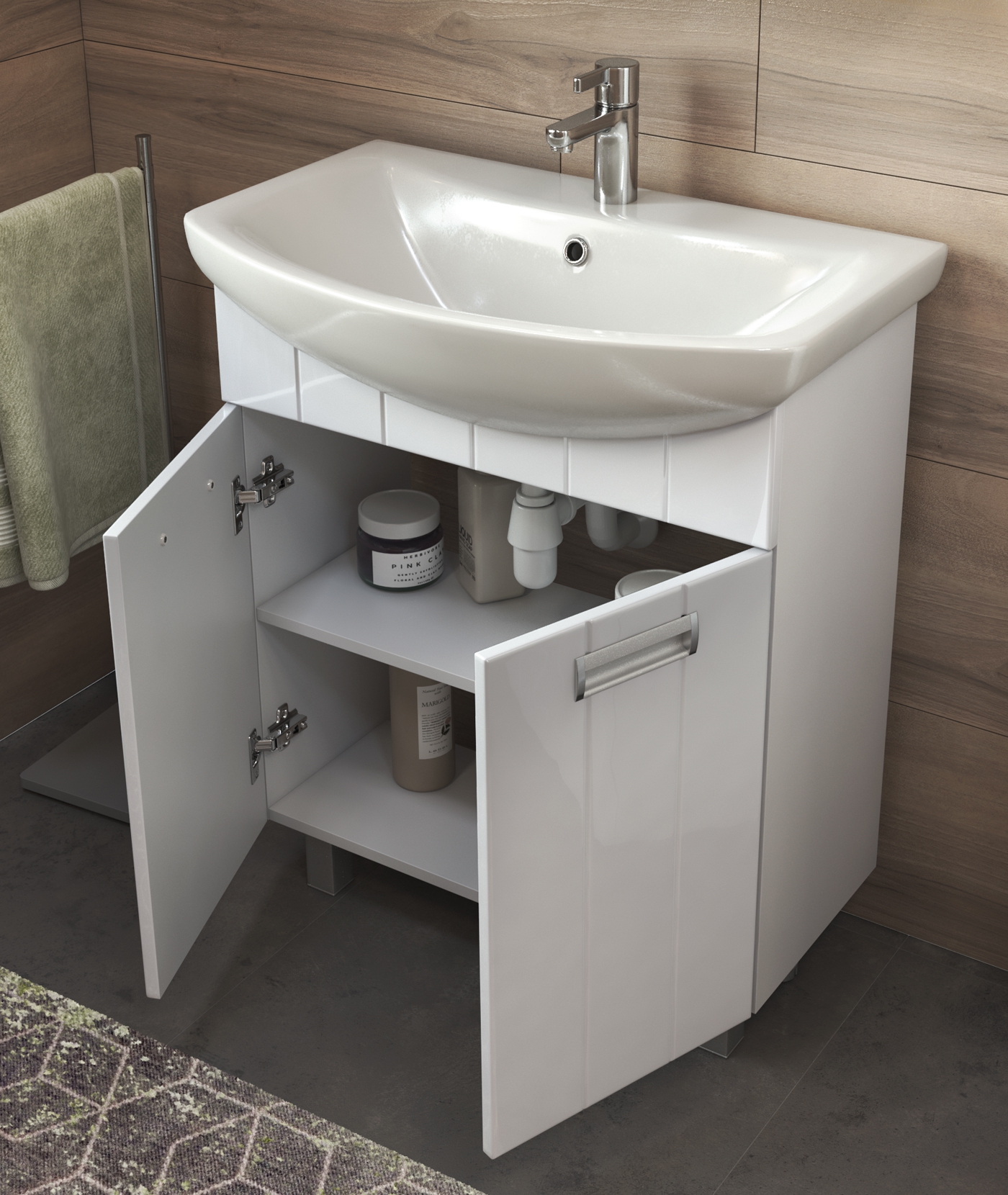 Тумба напольная Vigo Diana 70 +раковина Балтика 70, (Diana-0-700 +Балтика 70 WH207776