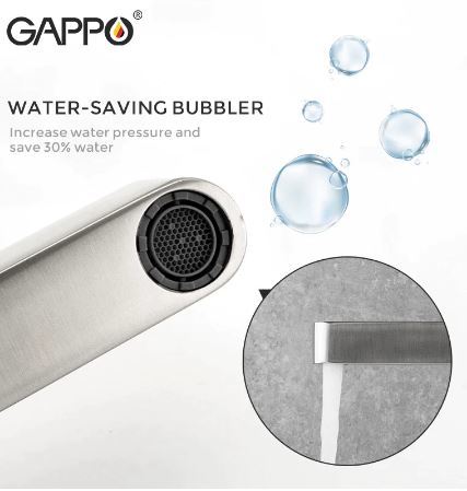 Смеситель для ванны врезной GAPPO  G1199-30 (нержавейка)