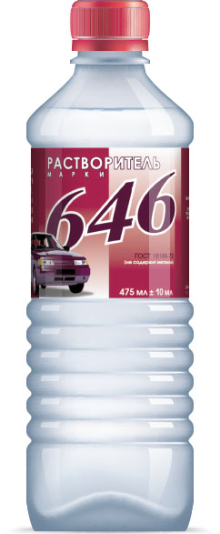 Растворитель 646 ГОСТ 0,475л ПЭТ, бут./24шт Синтез