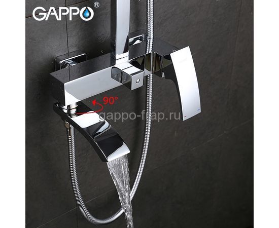 Душевая система GAPPO с верхним душем и ручной лейкой (хром) G2407