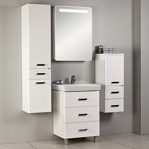 Тумба  "Америна 60М" белая напольная арт.1A168901AM010+Раковина "Тигода" 60см арт.1WH302082  АКЦИЯ