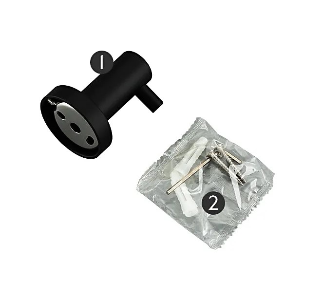 Крючок двойной FRAP F30205-2 (чёрный) нерж сталь SUS304