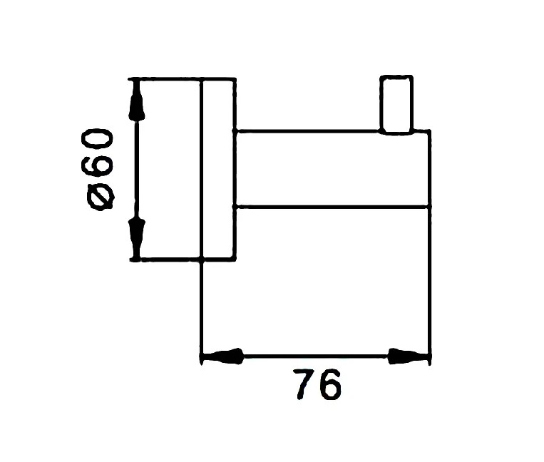 Крючок FRAP F30205 (чёрный) нерж сталь SUS304