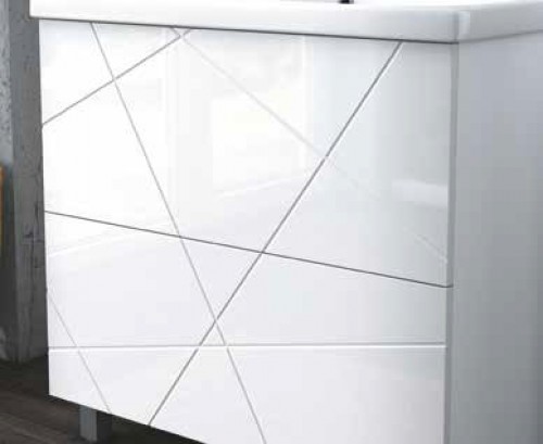 Тумба напольная Vigo Geometry 2-700 бел +Умывальник Фостер 70 с обрамлением, Киров