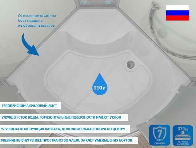 Душ кабина Erlit 90*90*215 арт.ER3509TP-C3 матов.стекло  высокий поддон тропич душ, ручн. душ, АКЦИЯ