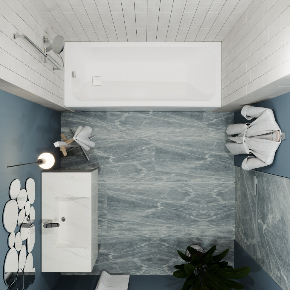 Ванна акриловая Triton Прага 180x80 + каркас Щ0000041798 + экран Щ0000049122