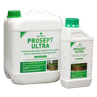 Антисептик невымываемый для внутренних и наружных работ 1 л концентрат 1:10 ПРОСЕПТ ULTRA