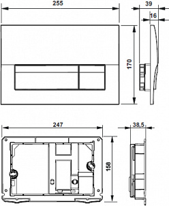 ПЭК Roca THE GAP Rimless унитаз+сид.микр.+инстал.+кнопка арт.7893104100 АКЦИЯ