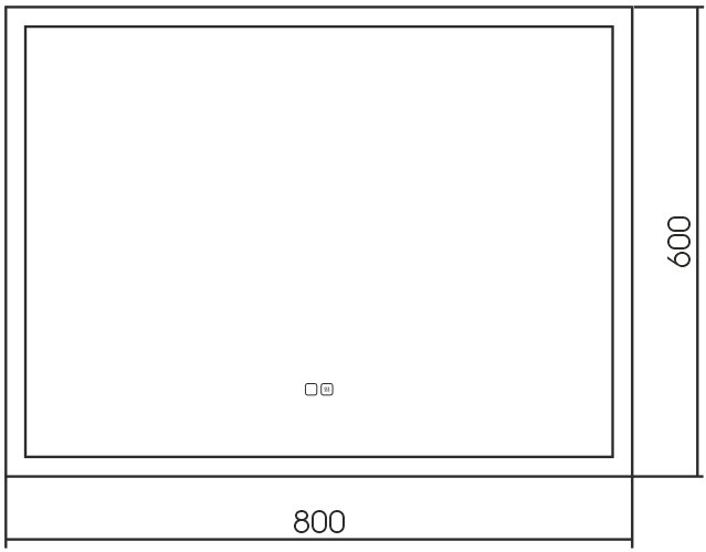 Зеркало AQUAME AQM9104 800х600 с подсветкой и подогревом