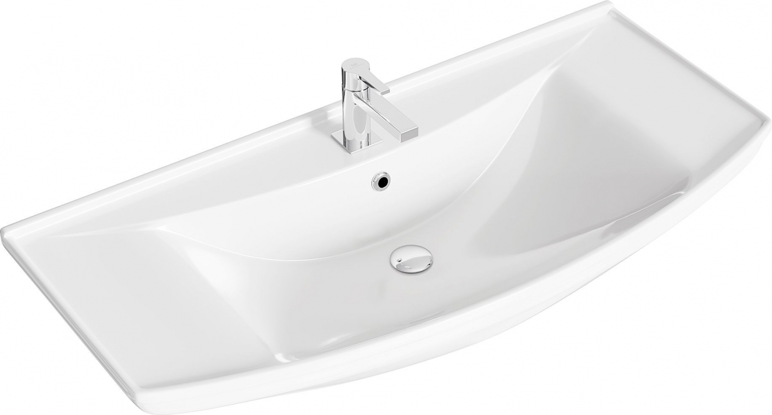 Тумба Aqwella "Барселона-Люкс"105  б/к арт.BA0110K с раковиной  Kirovit Раковина Стиль105